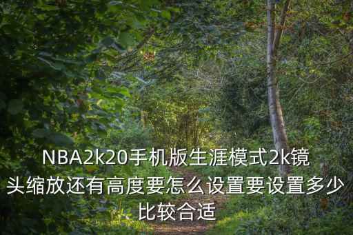 NBA2k20手机版生涯模式2k镜头缩放还有高度要怎么设置要设置多少比较合适