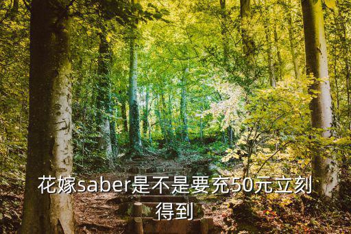 花嫁saber是不是要充50元立刻得到