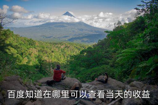 百度知道在哪里可以查看当天的收益