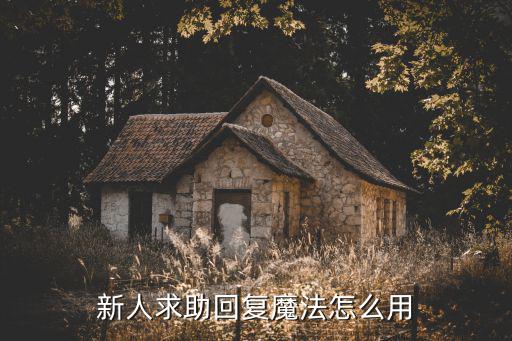 新人求助回复魔法怎么用