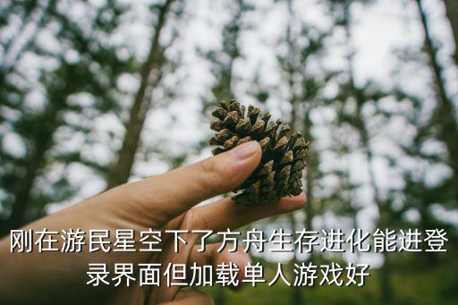 刚在游民星空下了方舟生存进化能进登录界面但加载单人游戏好