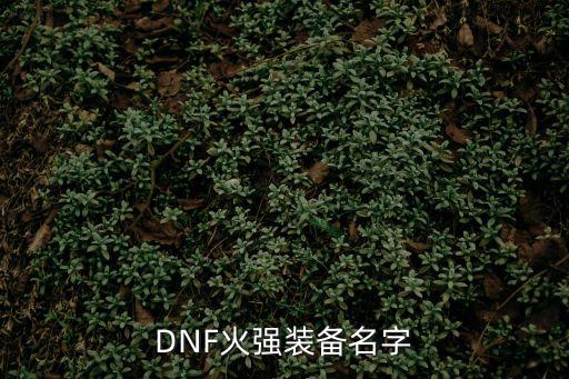 DNF火强装备名字