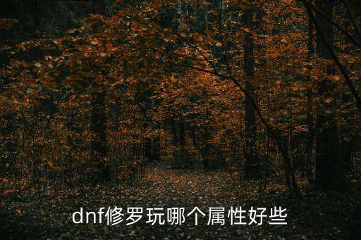 dnf修罗玩哪个属性好些