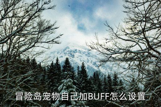 冒险岛手游怎么加buff，冒险岛宠物自己加BUFF怎么设置