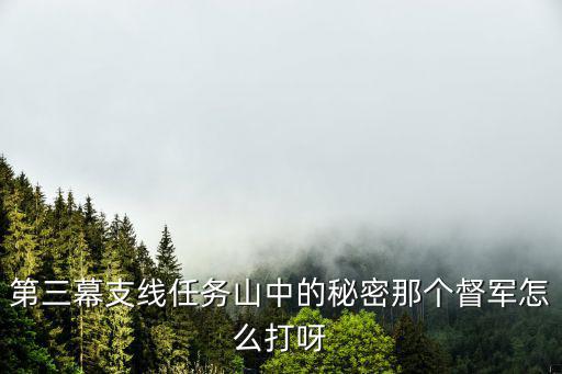 第三幕支线任务山中的秘密那个督军怎么打呀