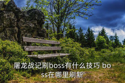 屠龙战记刷boss有什么技巧 boss在哪里刷新