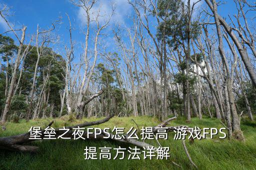 堡垒之夜FPS怎么提高 游戏FPS提高方法详解