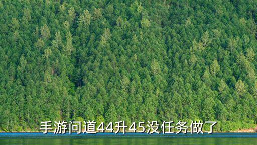 手游问道44升45没任务做了