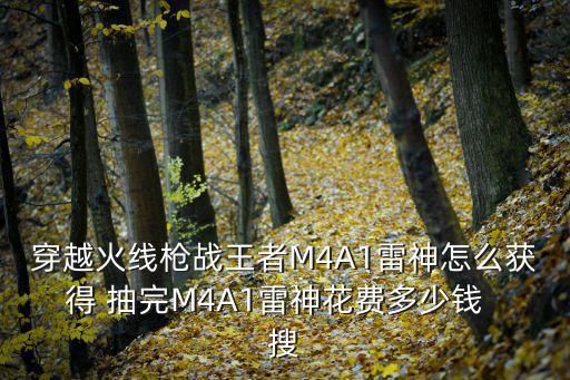 穿越火线枪战王者M4A1雷神怎么获得 抽完M4A1雷神花费多少钱  搜