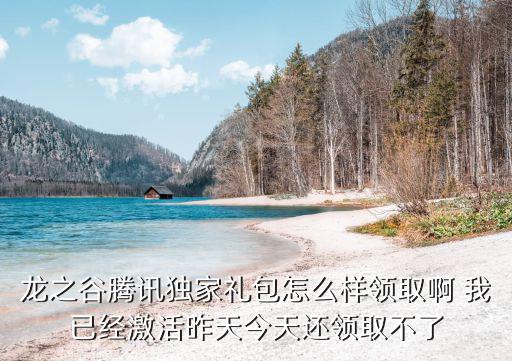 龙之谷腾讯独家礼包怎么样领取啊 我已经激活昨天今天还领取不了