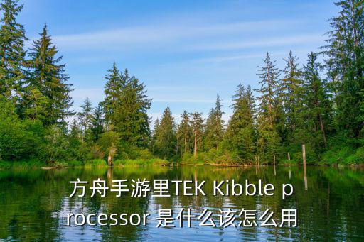 方舟手游里TEK Kibble processor 是什么该怎么用