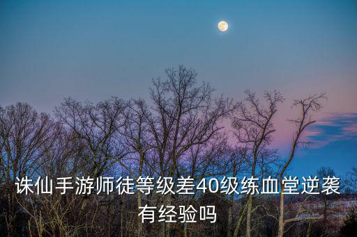 诛仙手游师徒等级差40级练血堂逆袭有经验吗