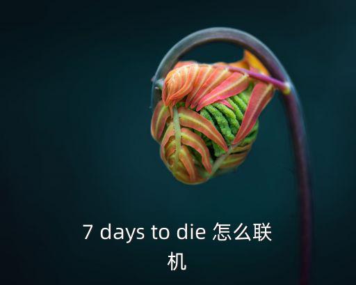 7 days to die 怎么联机