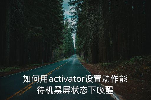 如何用activator设置动作能待机黑屏状态下唤醒