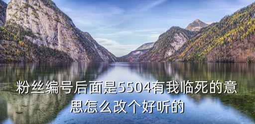 粉丝编号后面是5504有我临死的意思怎么改个好听的