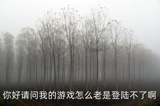 你好请问我的游戏怎么老是登陆不了啊