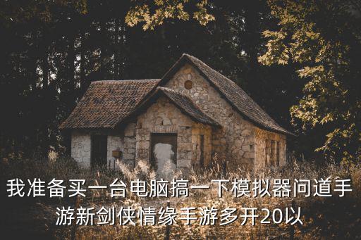 我准备买一台电脑搞一下模拟器问道手游新剑侠情缘手游多开20以