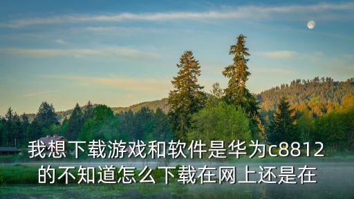 我想下载游戏和软件是华为c8812的不知道怎么下载在网上还是在