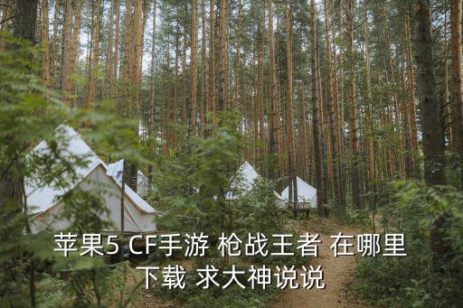 苹果5 CF手游 枪战王者 在哪里下载 求大神说说