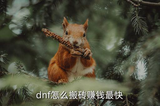 dnf怎么搬砖赚钱最快