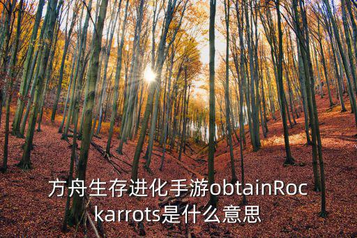 方舟生存进化手游obtainRockarrots是什么意思