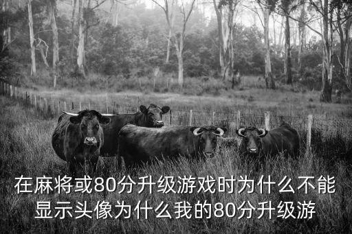 在麻将或80分升级游戏时为什么不能显示头像为什么我的80分升级游