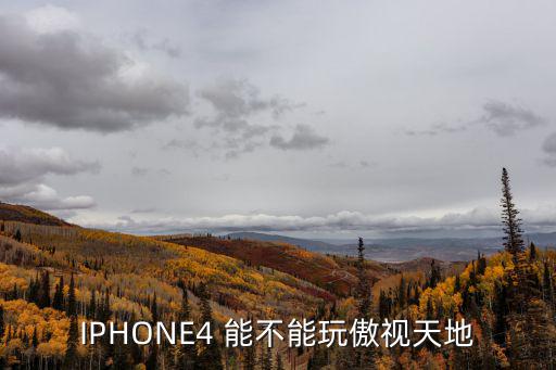 IPHONE4 能不能玩傲视天地