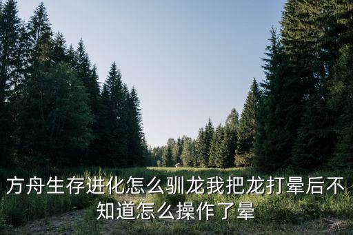 方舟生存进化手游精英牛龙怎么驯，方舟生存进化怎么驯龙