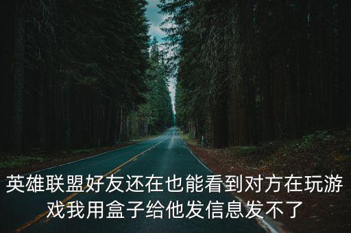 英雄联盟好友还在也能看到对方在玩游戏我用盒子给他发信息发不了