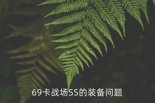 69卡战场SS的装备问题