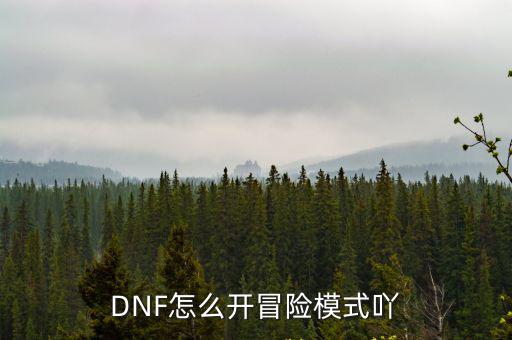 DNF怎么开冒险模式吖