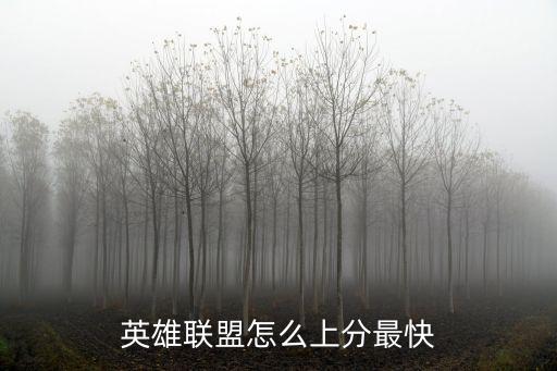 英雄联盟怎么上分最快