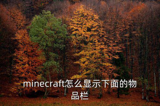 minecraft怎么显示下面的物品栏