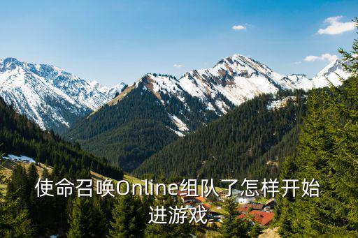 使命召唤Online组队了怎样开始进游戏