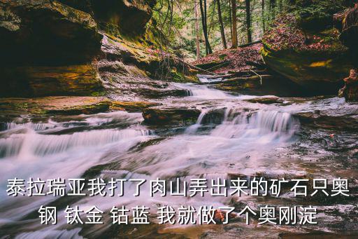 泰拉瑞亚我打了肉山弄出来的矿石只奥钢 钛金 钴蓝 我就做了个奥刚淀