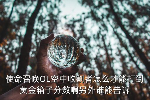 使命召唤OL空中收割者怎么才能打到黄金箱子分数啊另外谁能告诉