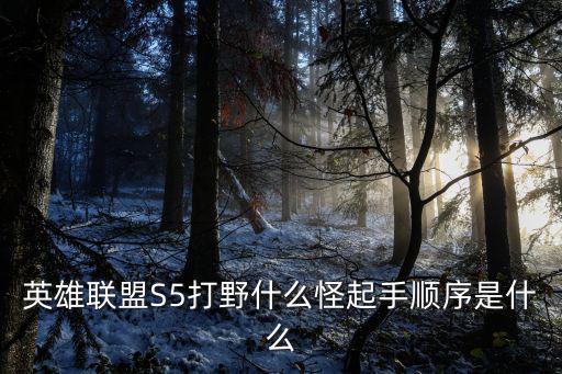 英雄联盟S5打野什么怪起手顺序是什么