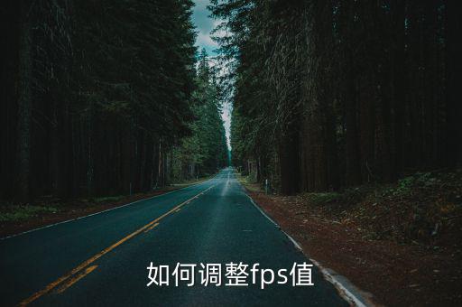 如何调整fps值