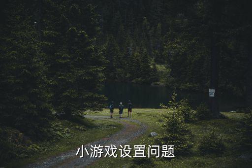 小游戏设置问题