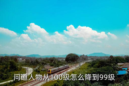 问道人物从100级怎么降到99级