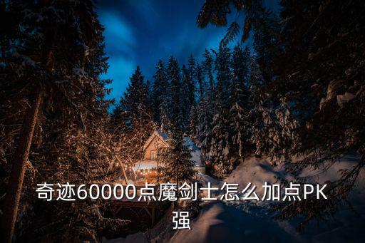 奇迹60000点魔剑士怎么加点PK强