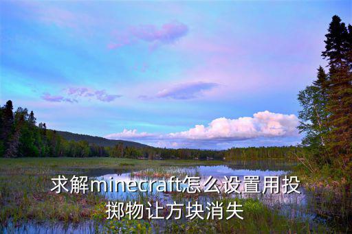 求解minecraft怎么设置用投掷物让方块消失