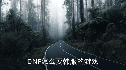 DNF怎么耍韩服的游戏