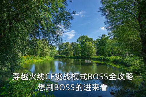 穿越火线CF挑战模式BOSS全攻略想刷BOSS的进来看