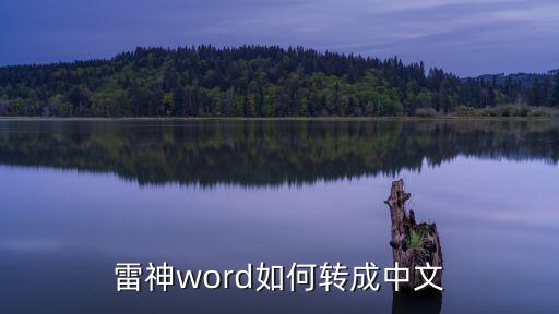 雷神word如何转成中文