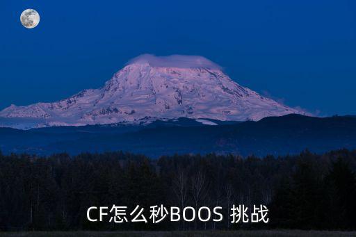 CF怎么秒BOOS 挑战