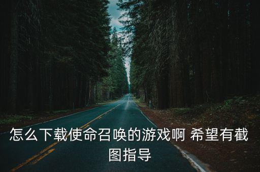 怎么下载使命召唤的游戏啊 希望有截图指导