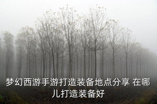 梦幻西游手游打造装备地点分享 在哪儿打造装备好