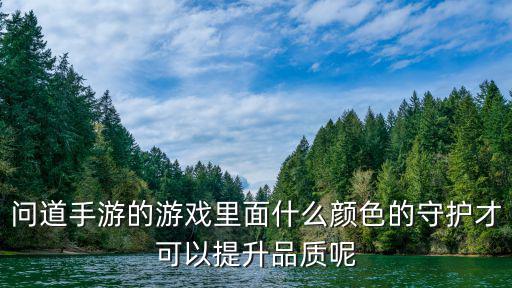 问道手游的游戏里面什么颜色的守护才可以提升品质呢