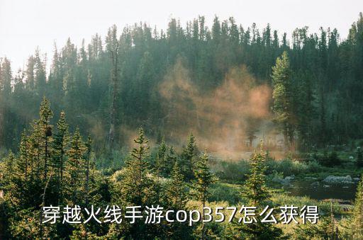 穿越火线手游cop357怎么获得